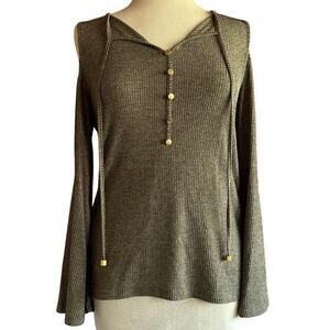 Womens Shirt Size Small Green Long Sleeve Earthy Boho Professional Office Siren